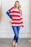 And The Why American Flag Long Sleeve Sweater - Trendsi