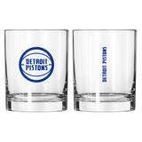 Detroit Pistons 14oz Gameday Rocks Glass - Logo Brands - Flyclothing LLC