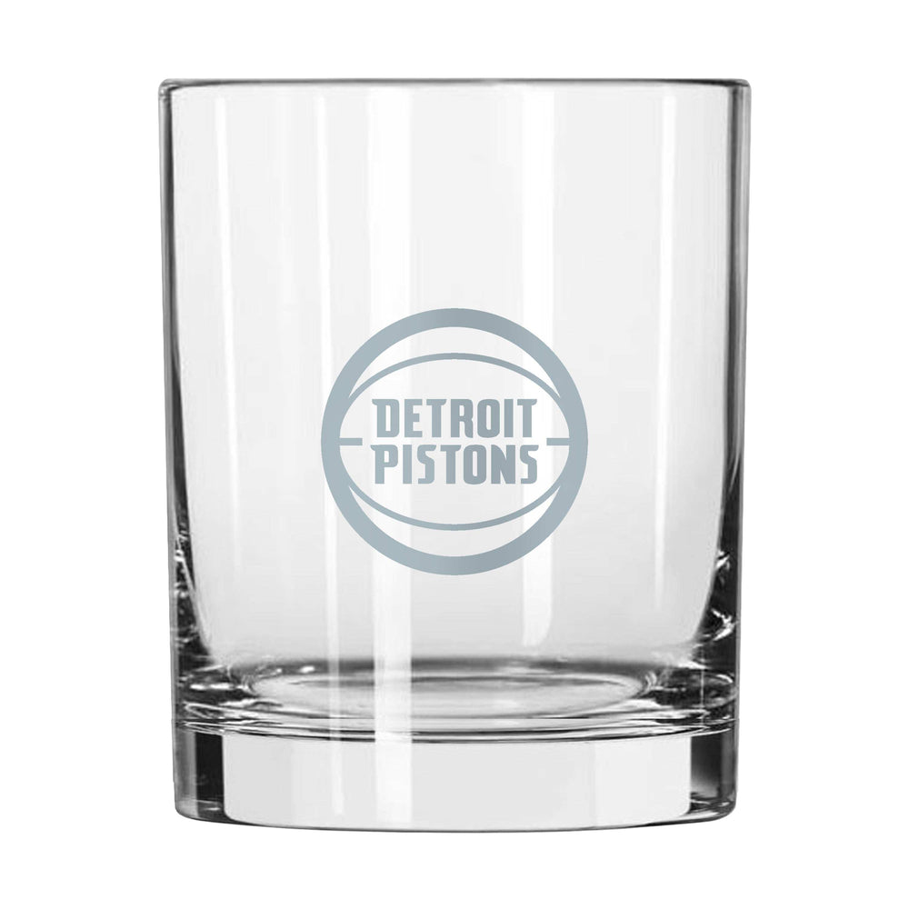 Detroit Pistons 14oz Frost Rocks Glass - Logo Brands - Flyclothing LLC