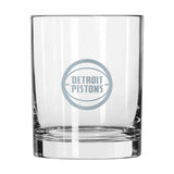 Detroit Pistons 14oz Frost Rocks Glass - Logo Brands - Flyclothing LLC