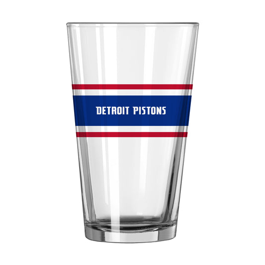 Detroit Pistons 16oz Stripe Pint Glass