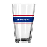 Detroit Pistons 16oz Stripe Pint Glass