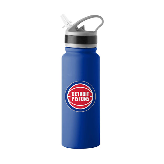 Detroit Pistons Logo 25oz Stainless Single Wall Flip Top Bottle - Logo Brands - Flyclothing LLC