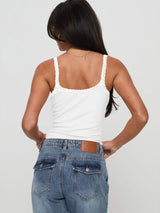 Lace Detail Cropped Cami - Trendsi - Flyclothing LLC