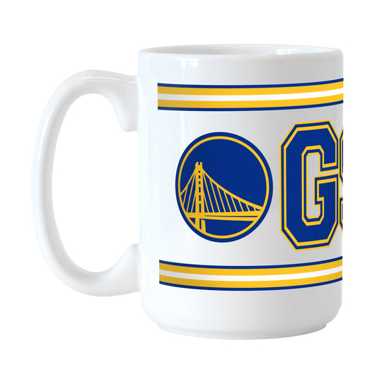 Golden State Warriors 15oz Overtime Stripe Sublimated Mug