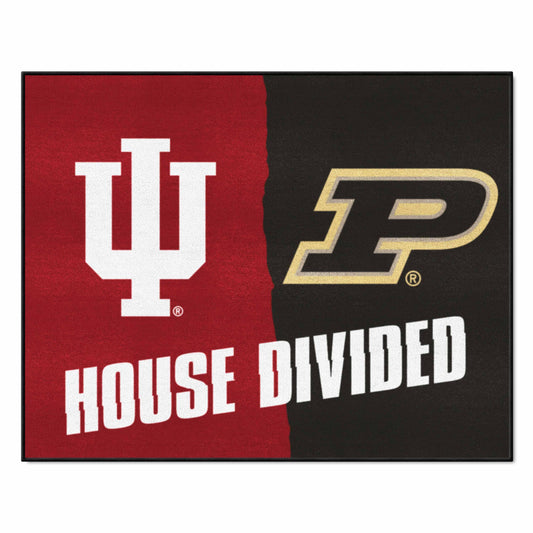 Indiana / Purdue House Divided Rug - 34 in. x 42.5 in. - House Divided - Indiana / Purdue