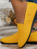 Mesh Round Toe Flat Slip-Ons - Trendsi