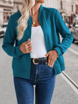 Zip Up Long Sleeve Jacket - Trendsi - Flyclothing LLC