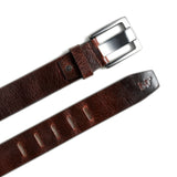 Timberline Dark Brown Leather Belt - Classy Leather Bags - Flyclothing LLC
