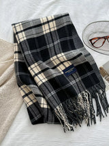 Classic Fringe Plaid Scarf - Trendsi - Flyclothing LLC
