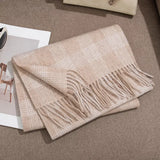 Plaid Fringe Scarf - Trendsi - Flyclothing LLC