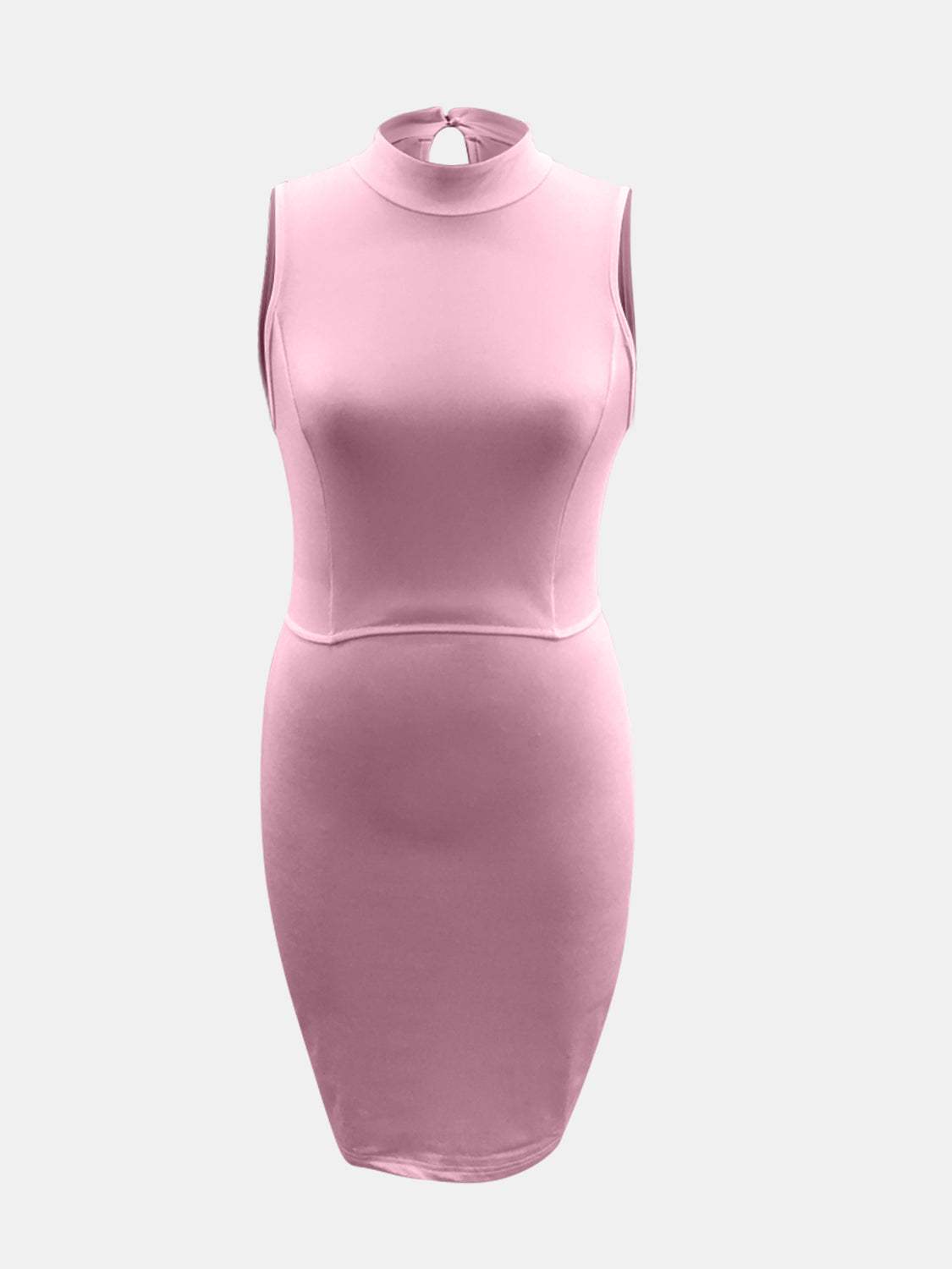 Cutout Mock Neck Sleeveless Dress - Trendsi - Flyclothing LLC