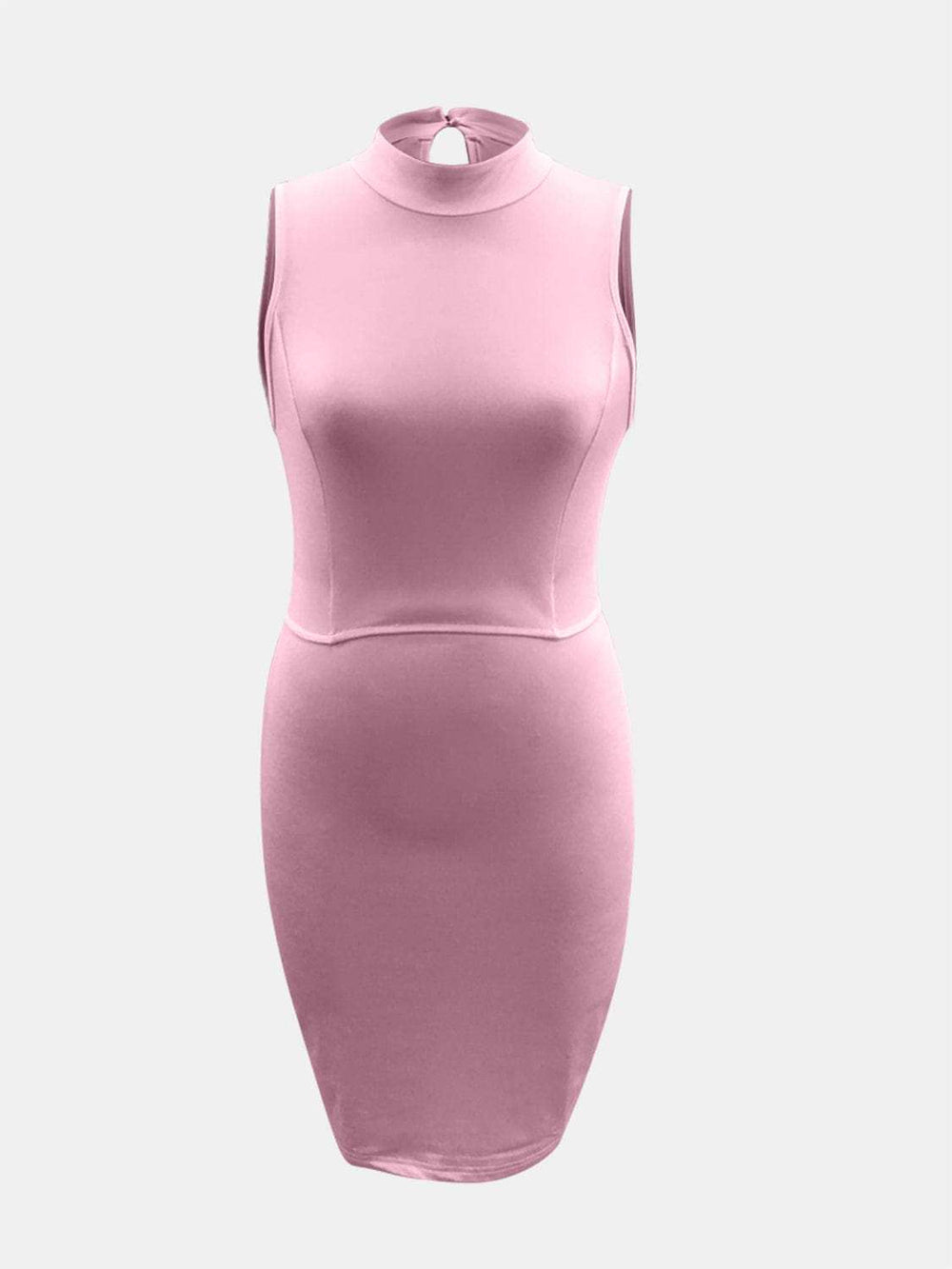 Cutout Mock Neck Sleeveless Dress - Trendsi - Flyclothing LLC