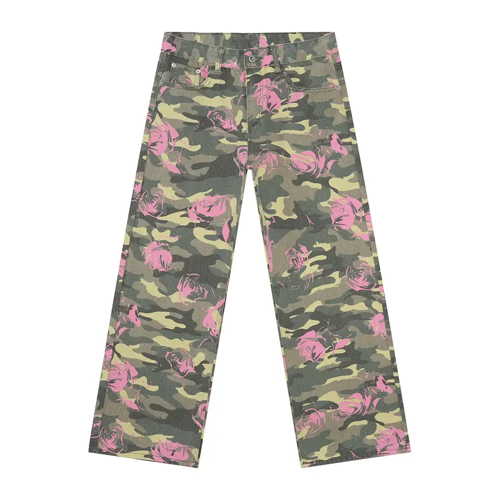 Camouflage Jeans with Pockets - Trendsi - Flyclothing LLC