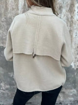 Full Size Textured Knit Zip Up Outerwear Plus Size - Trendsi - Flyclothing LLC