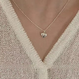 925 Sterling Silver Heart Necklace - Trendsi - Flyclothing LLC