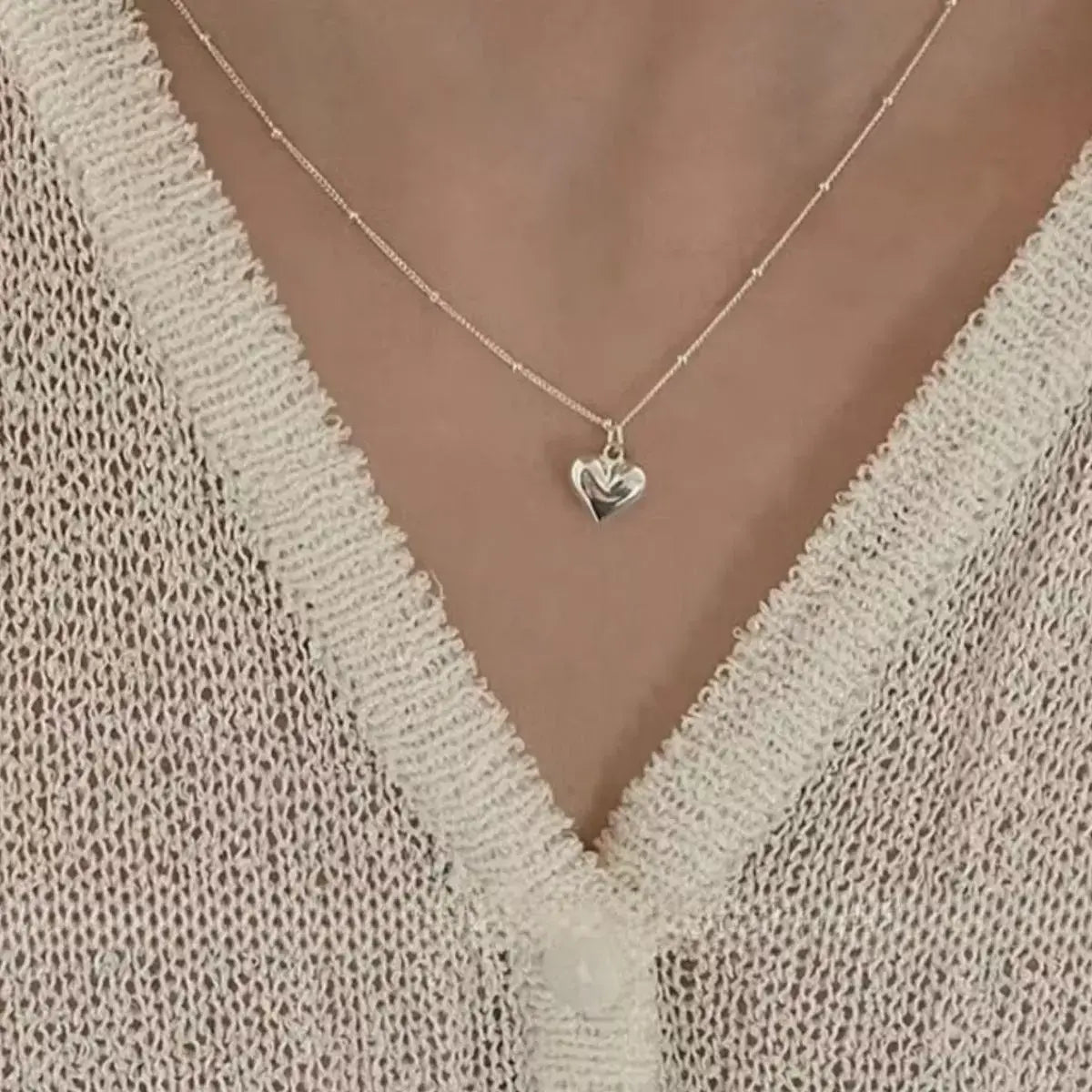 925 Sterling Silver Heart Necklace - Trendsi - Flyclothing LLC