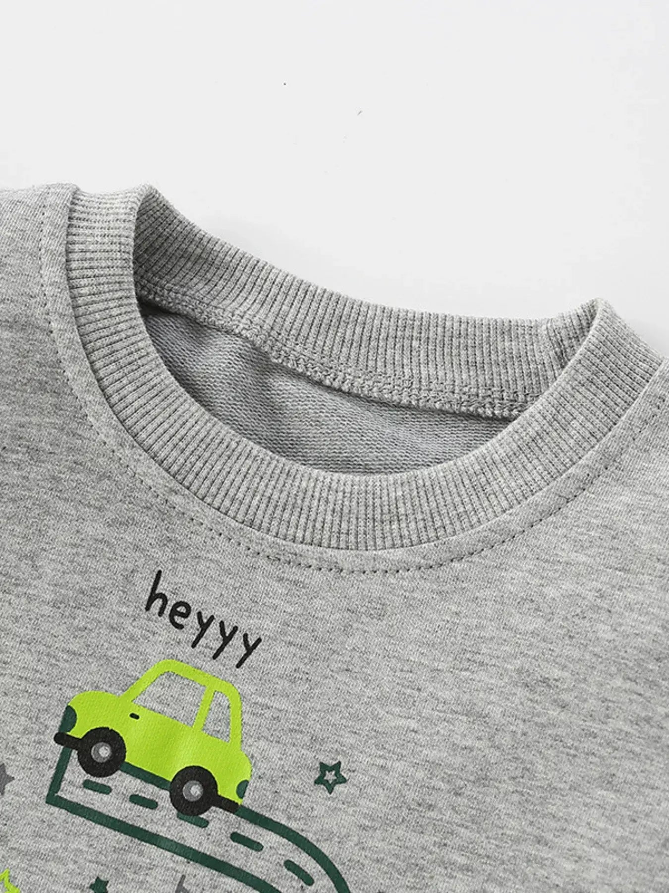 Children's Cartoon Car Crew Neck Sweatshirt - Trendsi - Flyclothing LLC