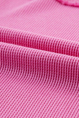 Pocketed Round Neck Three-Quarter Sleeve T-Shirt - Trendsi - Flyclothing LLC