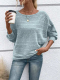 Full Size Round Neck Long Sleeve Top - Trendsi - Flyclothing LLC