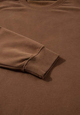 Side Slit Round Neck Long Sleeve Top and Pants Set - Trendsi - Flyclothing LLC