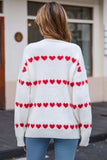 Angel Wings Heart Round Neck Long Sleeve Sweater - Trendsi - Flyclothing LLC