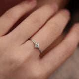 925 Sterling Silver Four-Leaf Clover Ring - Trendsi - Flyclothing LLC