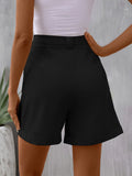 Pocketed Mid-Rise Waist Shorts - Trendsi