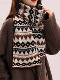 Vintage Geometric Knitted Scarf - Trendsi - Flyclothing LLC