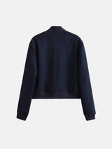 Pocketed Snap Down Baseball Collar Jacket - Trendsi - Flyclothing LLC