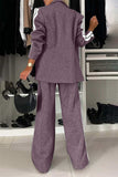 Full Size Contrast Lapel Collar Top and Pants Set - Trendsi - Flyclothing LLC