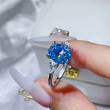 3 Carat Moissanite 925 Sterling Silver Ring - Trendsi
