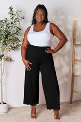 Basic Bae Full Size Smocked Wide Waistband Wide Leg Pants - ShopBasicbae - Flyclothing LLC