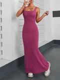 Ribbed Maxi Tank Dress - Trendsi - Flyclothing LLC