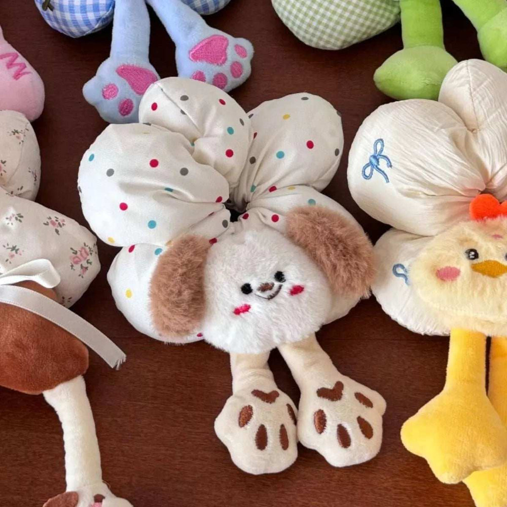 Printed Animal Shaped Hair Scrunchy - Trendsi - Flyclothing LLC