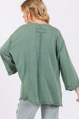 SAGE + FIG Full Size American Flag Patch Drop Shoulder T-Shirt - Trendsi - Flyclothing LLC