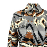 Rockmont Clothing Women's Native Pattern Fleece Western Shirt in Grey & Brown - Rockmount Clothing - Flyclothing LLC