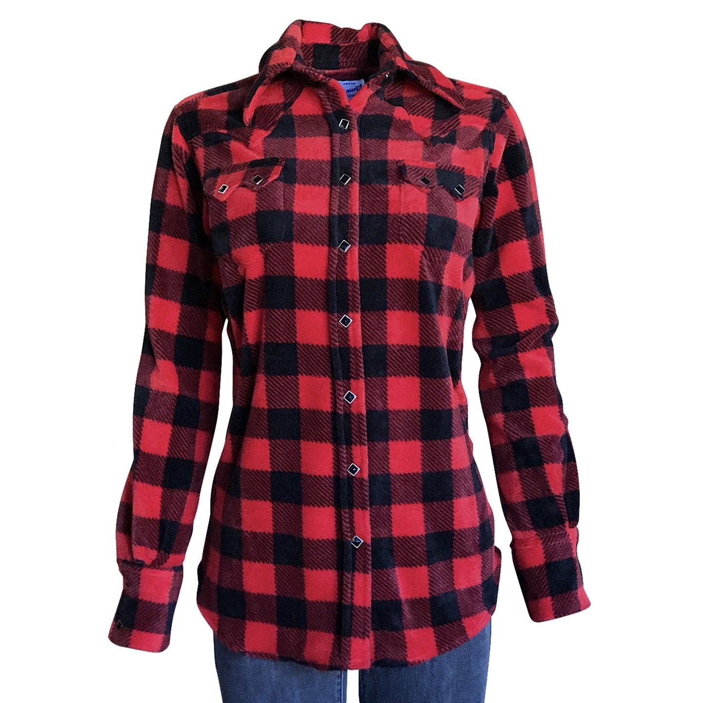 Rockmount Ranch Wear Women's Red & Black Buffalo Check Fleece Western Shirt - Rockmount Clothing - Flyclothing LLC