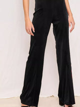 Full Size Velvet Wide Leg Pants Plus Size - Trendsi - Flyclothing LLC