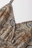 Paisley Printed Smocked Babydoll Cami - Trendsi - Flyclothing LLC