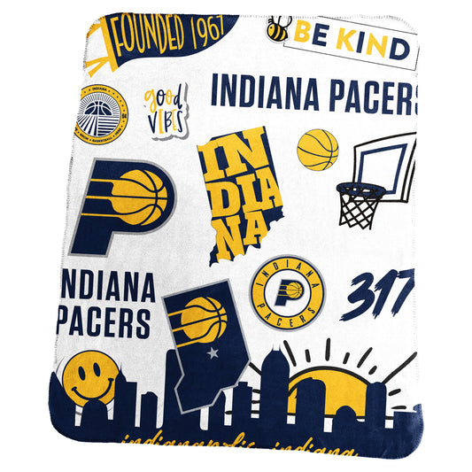 Indiana Pacers Classic Native Fleece Throw