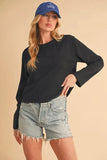 Aemi+Co Round Neck Long Sleeve T-Shirt - Trendsi
