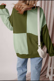 Color Block Half Button Long Sleeve Sweatshirt - Trendsi - Flyclothing LLC
