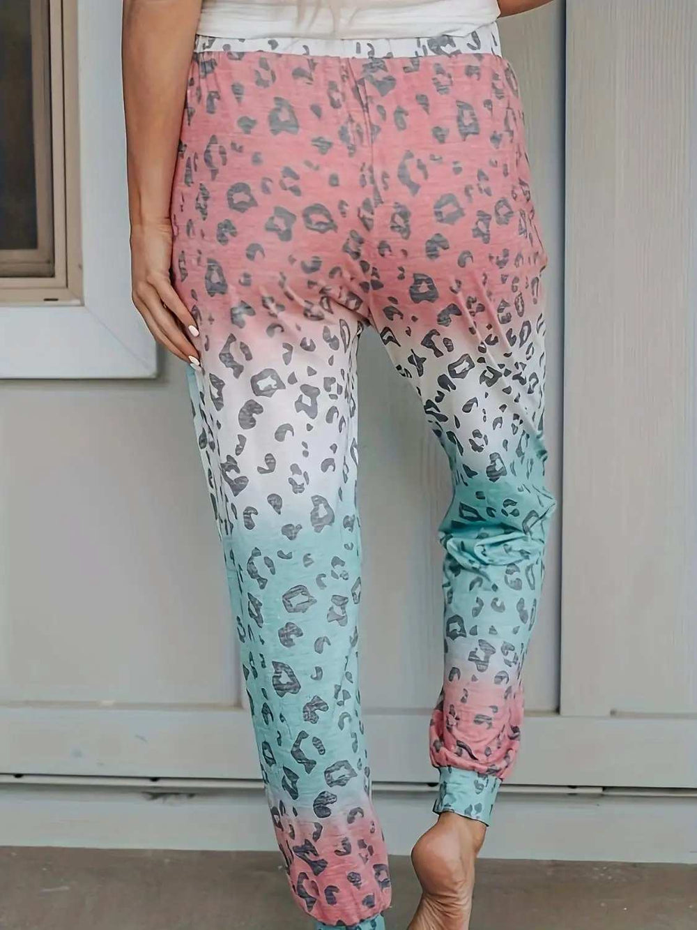 Drawstring Leopard Pants with Pockets - Trendsi - Flyclothing LLC