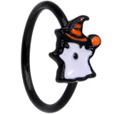 20G 5/16 Black Striped Hat Candy Ghost Halloween Nose Hoop - BodyCandy - Flyclothing LLC
