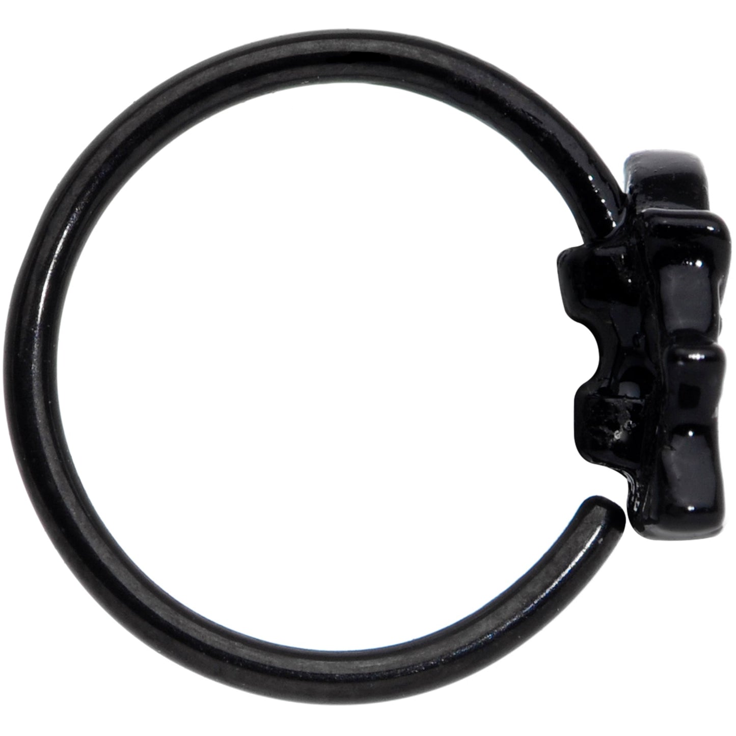 20G 5/16 Black Striped Hat Candy Ghost Halloween Nose Hoop - BodyCandy - Flyclothing LLC
