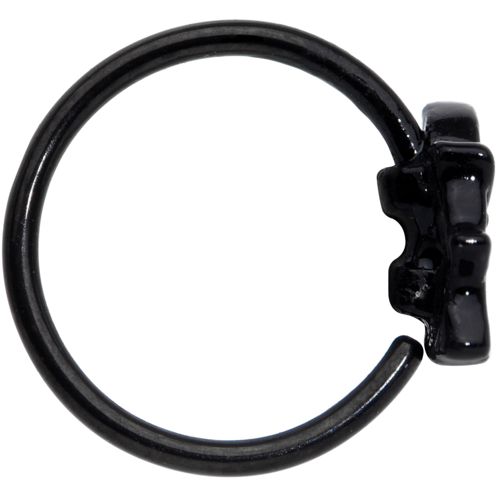 20G 5/16 Black Striped Hat Candy Ghost Halloween Nose Hoop - BodyCandy - Flyclothing LLC