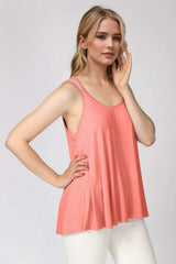 Basic Bae Bamboo Scoop Neck Double Spaghetti Straps Cami - Trendsi - Flyclothing LLC