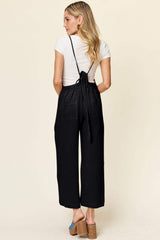 Double Take Full Size Texture Sleeveless Wide Leg Overall - Trendsi - Flyclothing LLC