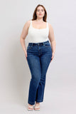Judy Blue Full Size High Rise Flare Jeans with Pockets Plus Size - Trendsi